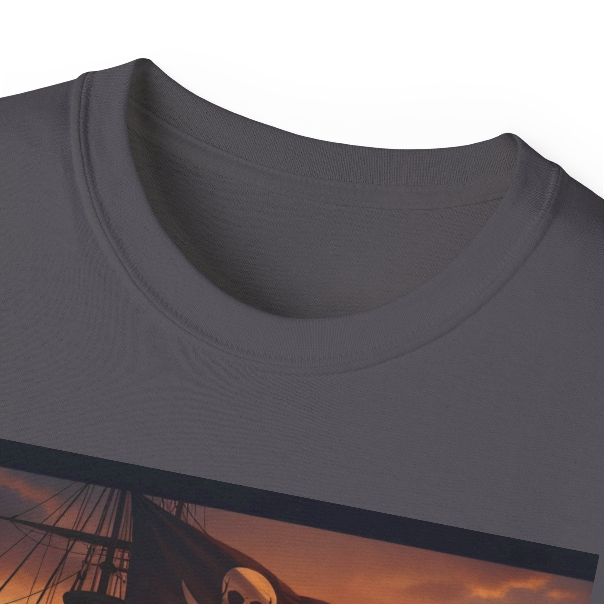 Pirate Ship Sunset Tee – Nautical Pirate Skull Graphic T-Shirt