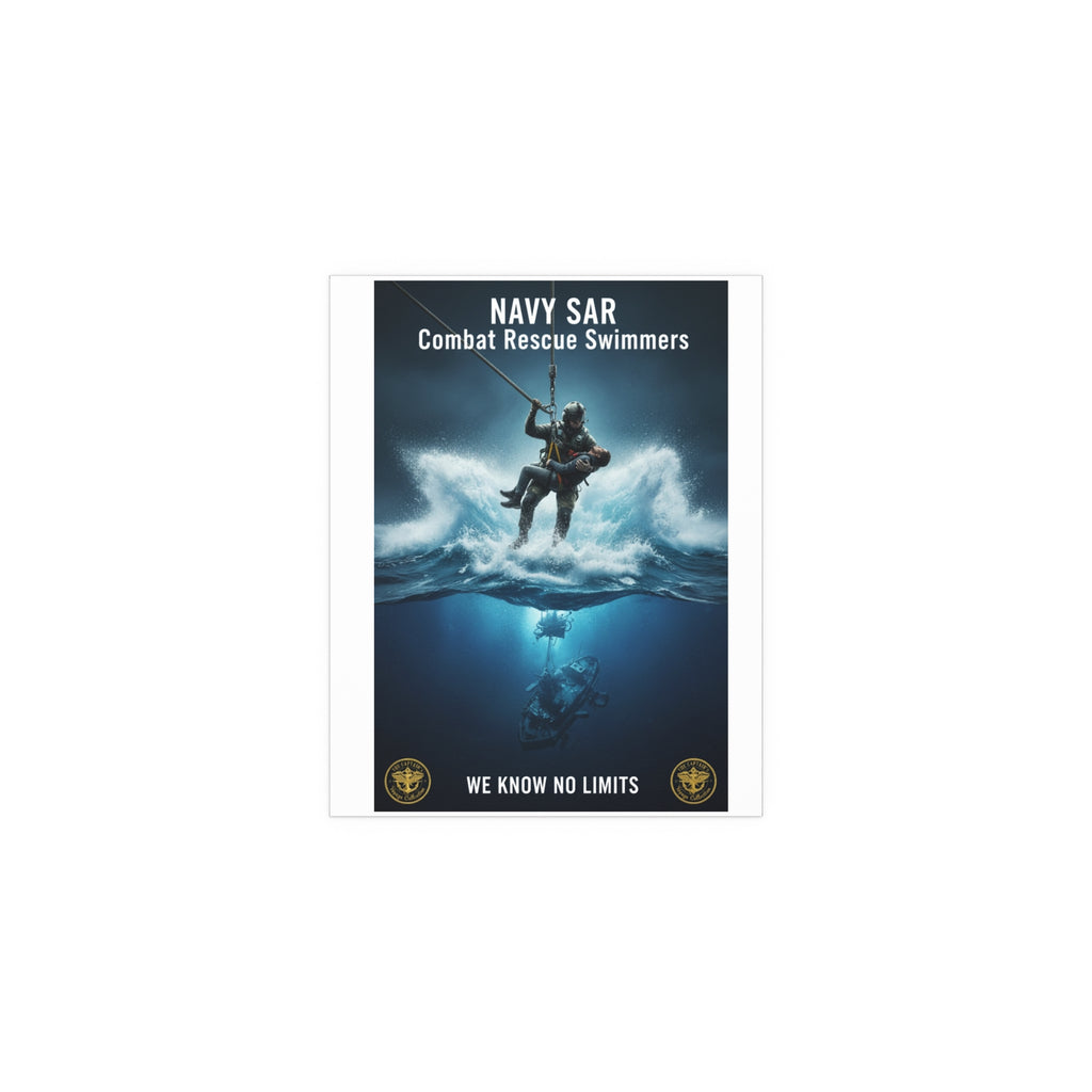 Diver Split-View Silk Poster — Underwater Adventure Wall Art (Indoor/Outdoor)