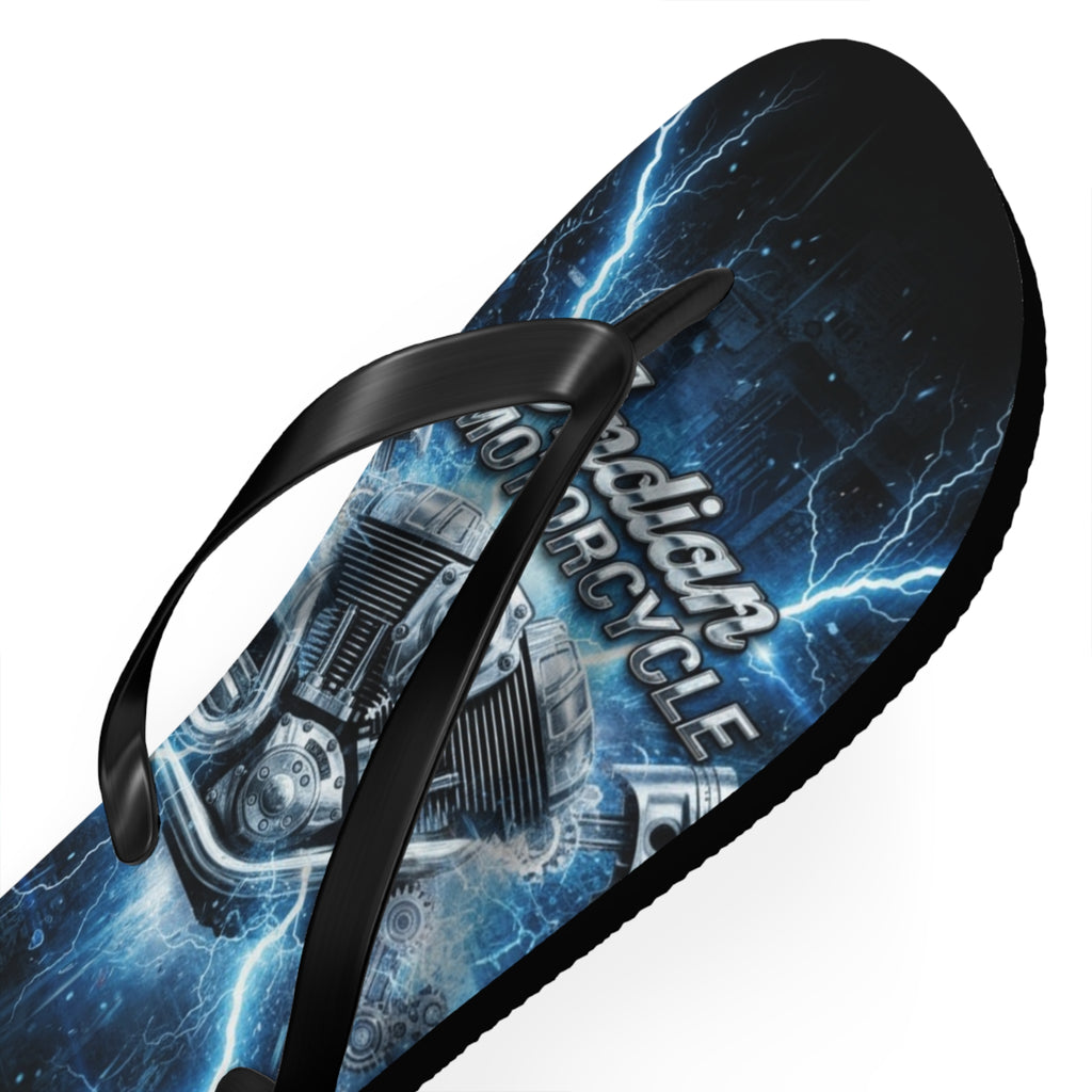 Electric Skull Flip Flops – Men’s Biker Beach Sandals
