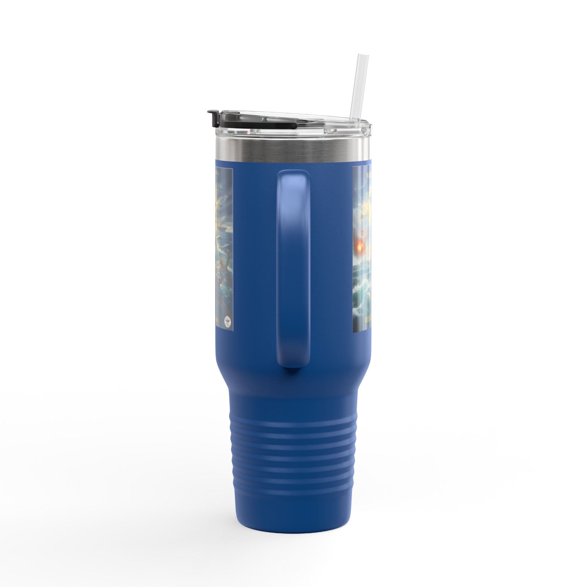 40oz Insulated Travel Mug — Ocean Storm Fantasy Art