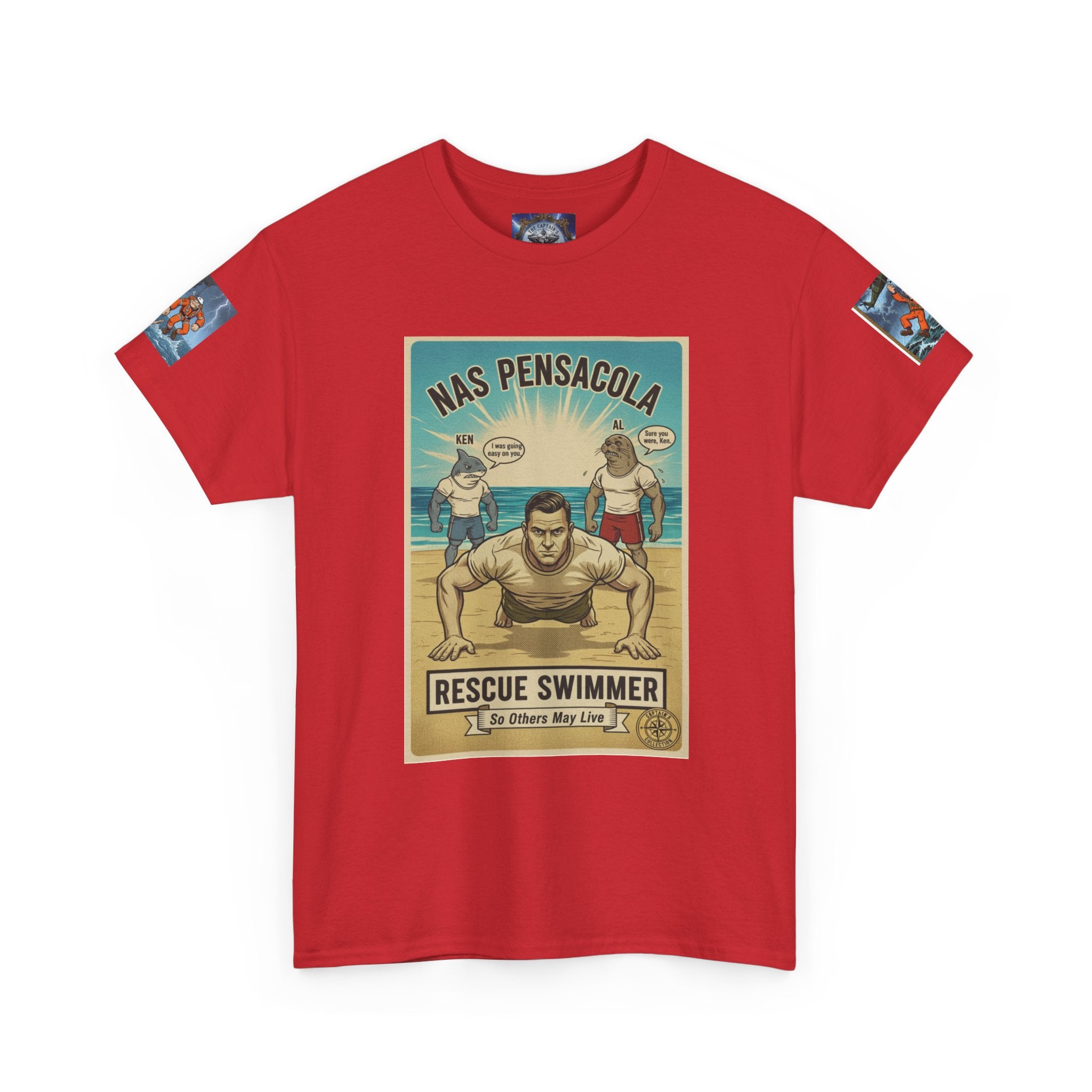 Rescue Swimmer Tee — NAS Pensacola Search & Rescue Helmet Tag T-Shirt
