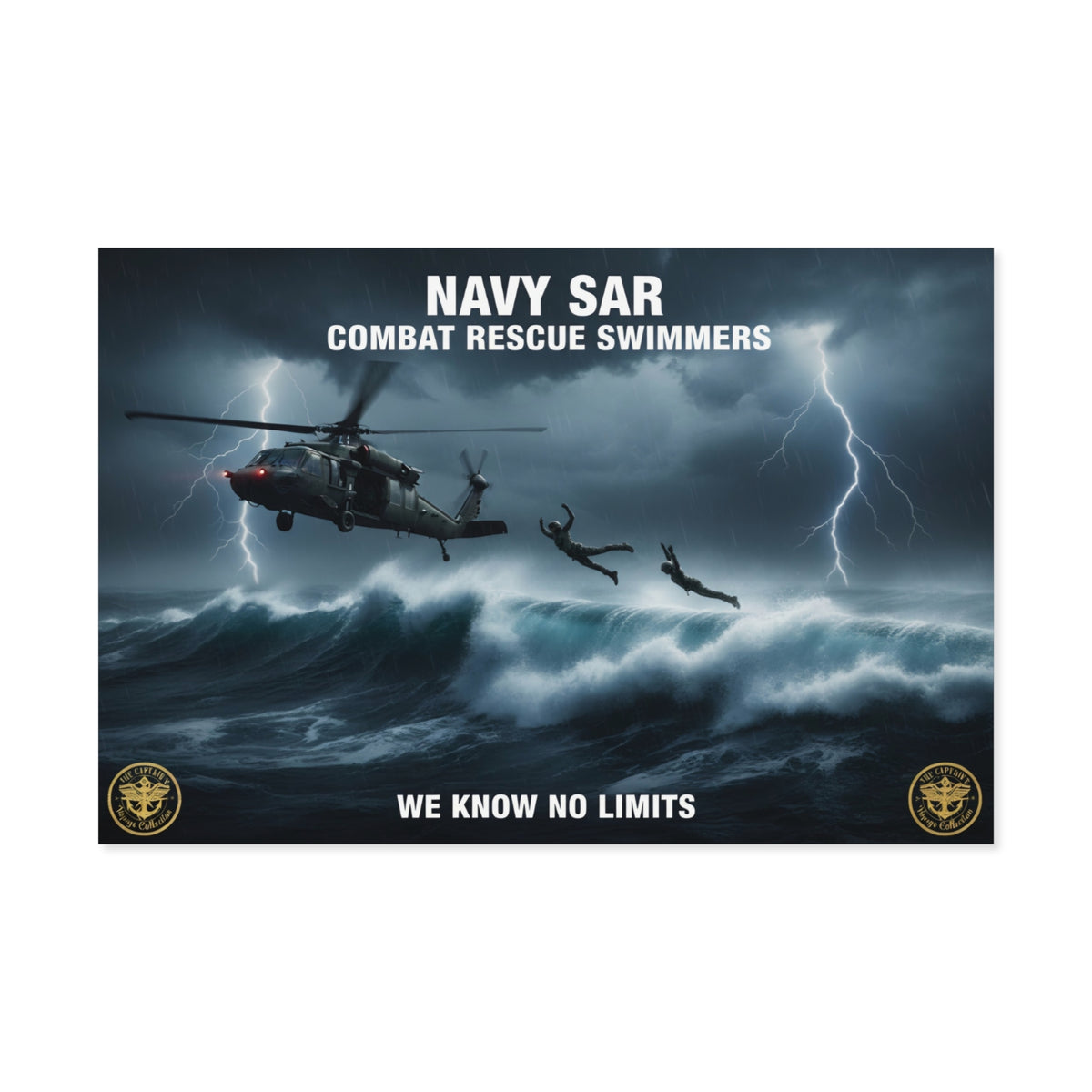 Navy SAR Combat Rescue Swimmers Poster – 'We Know No Limits'