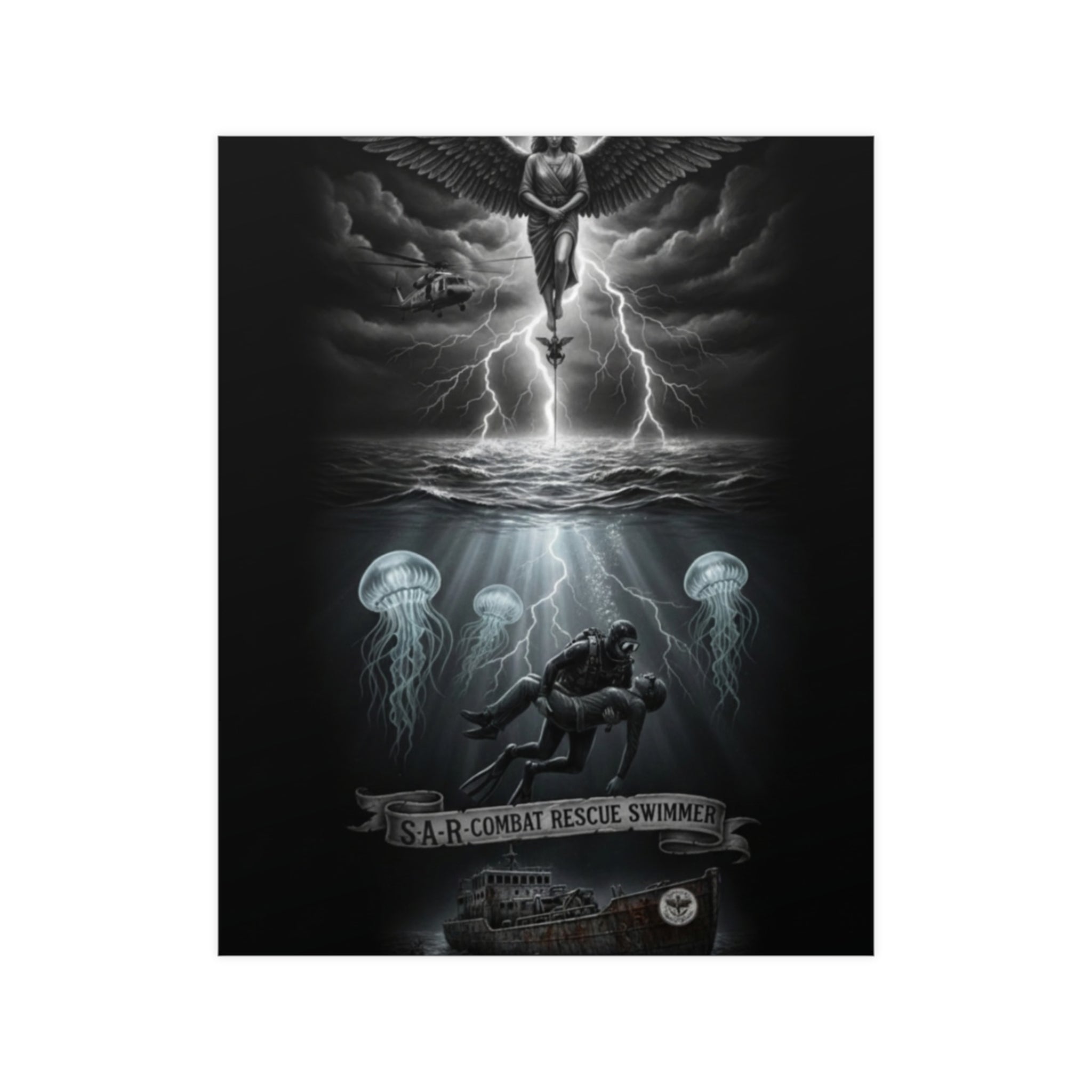 Matte Poster — USAR Combat Rescue Swimmer Memorial (Vertical/Horizontal)