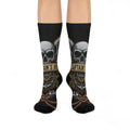 Skull Captain’s Voyage Cushioned Crew Socks – Nautical Pirate Skull Design