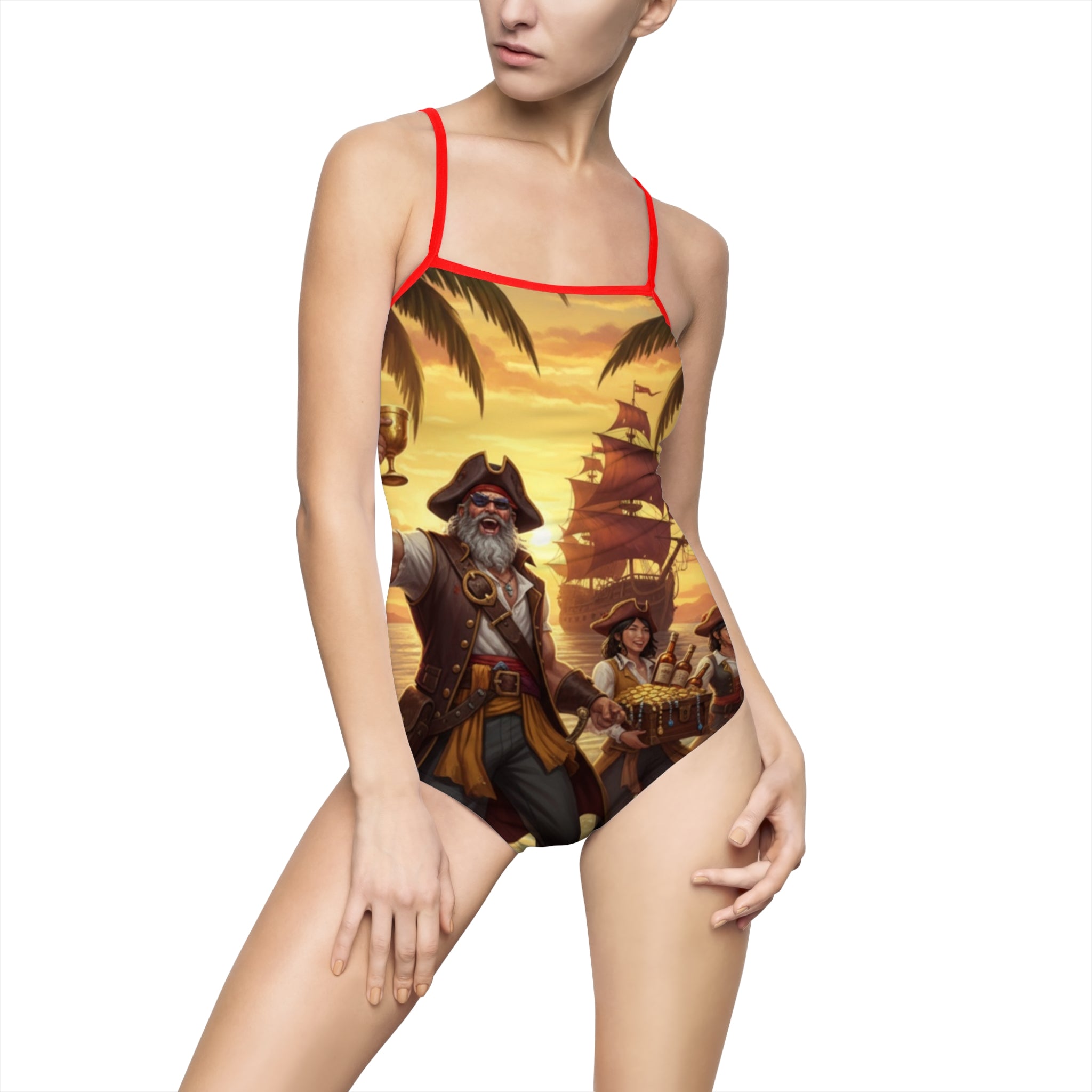 Pirate Crew Sunset One-Piece Swimsuit