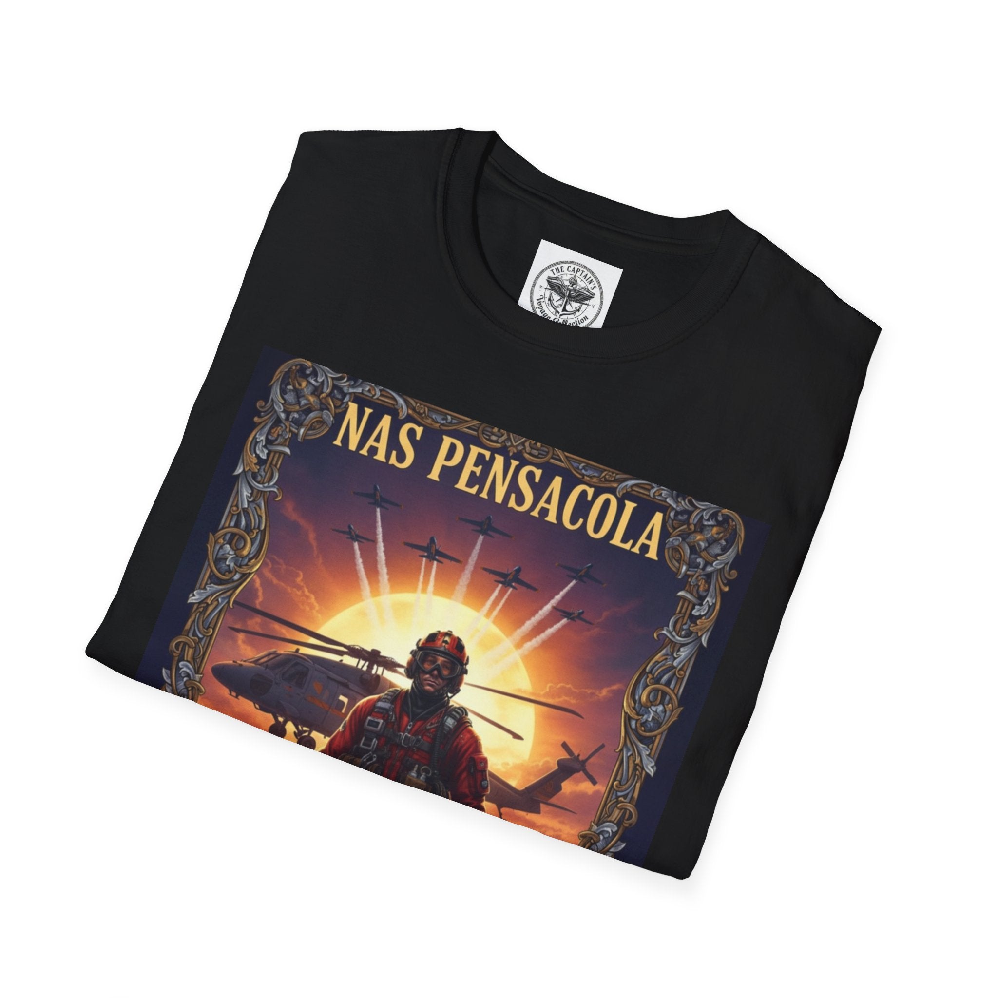 NAS Pensacola Rescue Crew T-Shirt — Navy SAR Helicopter Search & Rescue Tee