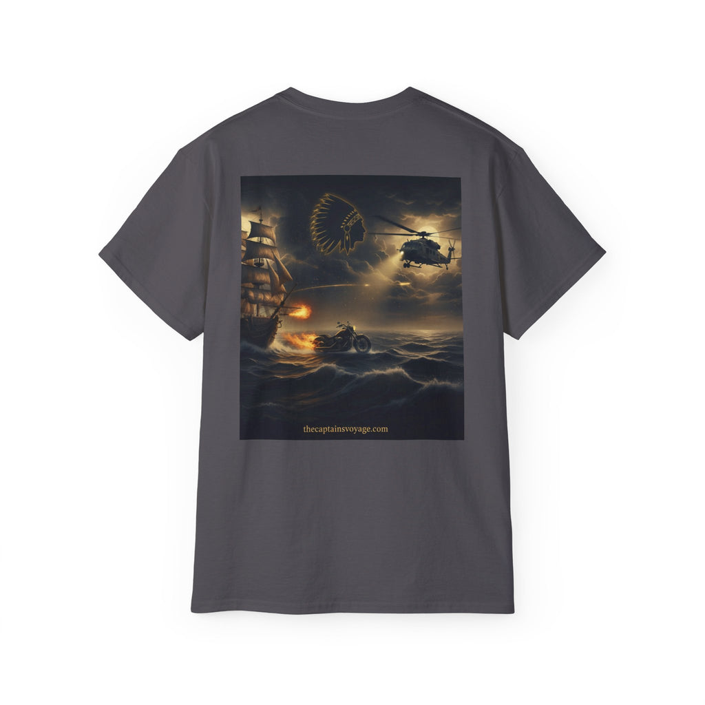 Pirate Ship Sunset Tee – Nautical Pirate Skull Graphic T-Shirt