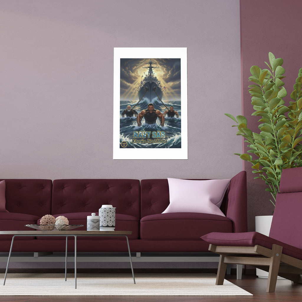 Navy SEALs Silk Poster — 'Nothing Is Impossible' Military Wall Art (Indoor/Outdoor)