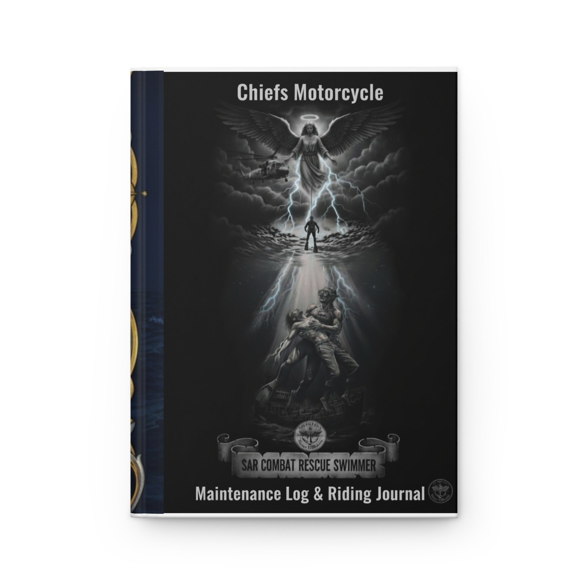 Maintenance Log & Riding Journal — Chiefs Motorcycle SAR Combat Rescue Swimmer Hardcover Journal