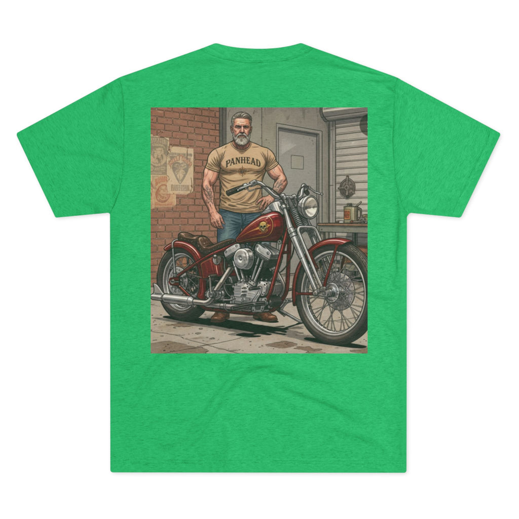 Vintage Biker Garage Tee — 'Somewhere' Motorcycle Illustration T-Shirt