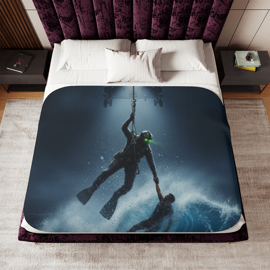 Sherpa Blanket — Rescue Diver Helicopter Search & Sea Rescue Throw