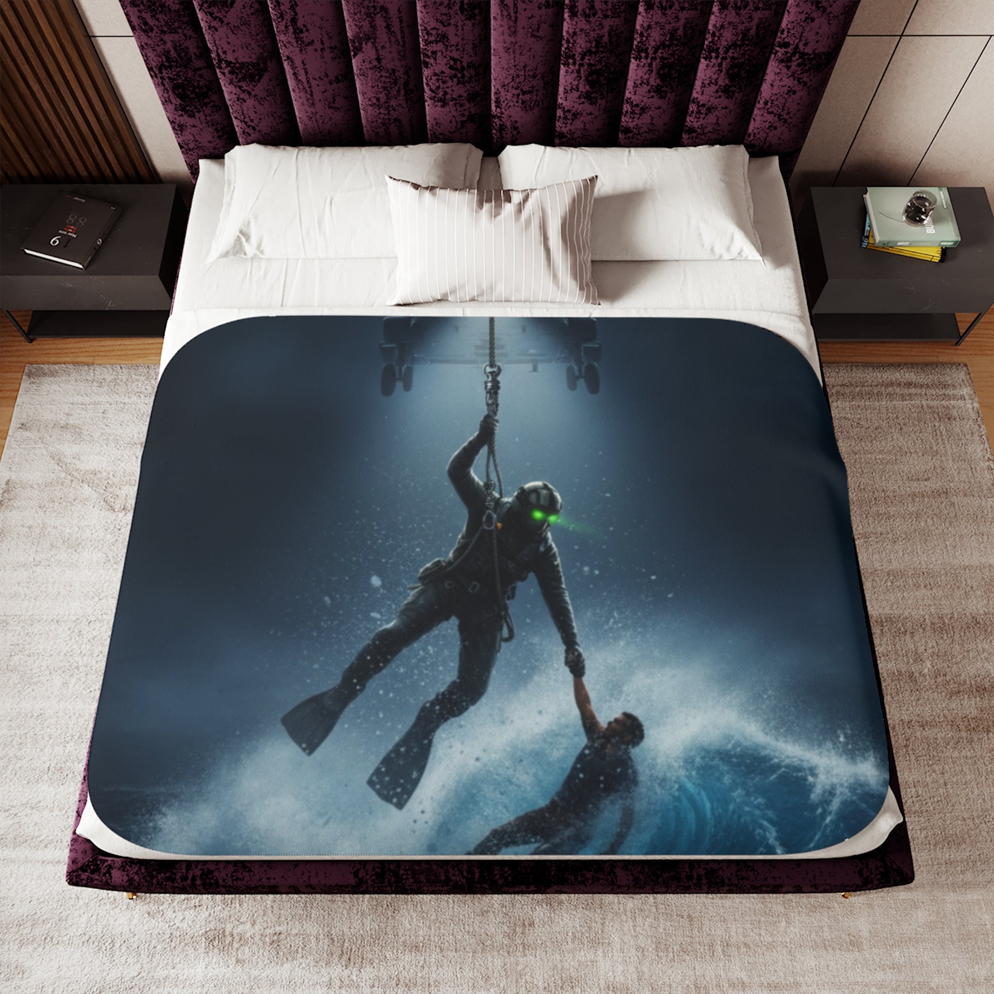 Sherpa Blanket — Rescue Diver Helicopter Search & Sea Rescue Throw