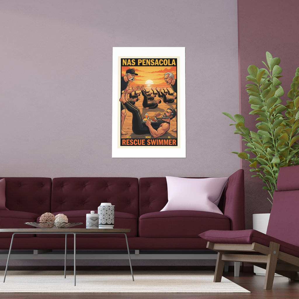 Helicopter Rescue Silk Poster — Search & Rescue Wall Art (Indoor/Outdoor)