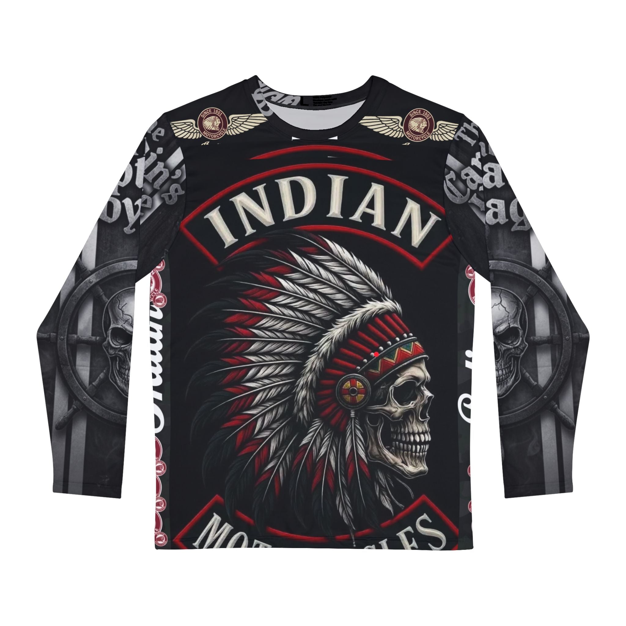 Indian Motorcycle Skull Chief Long Sleeve Shirt