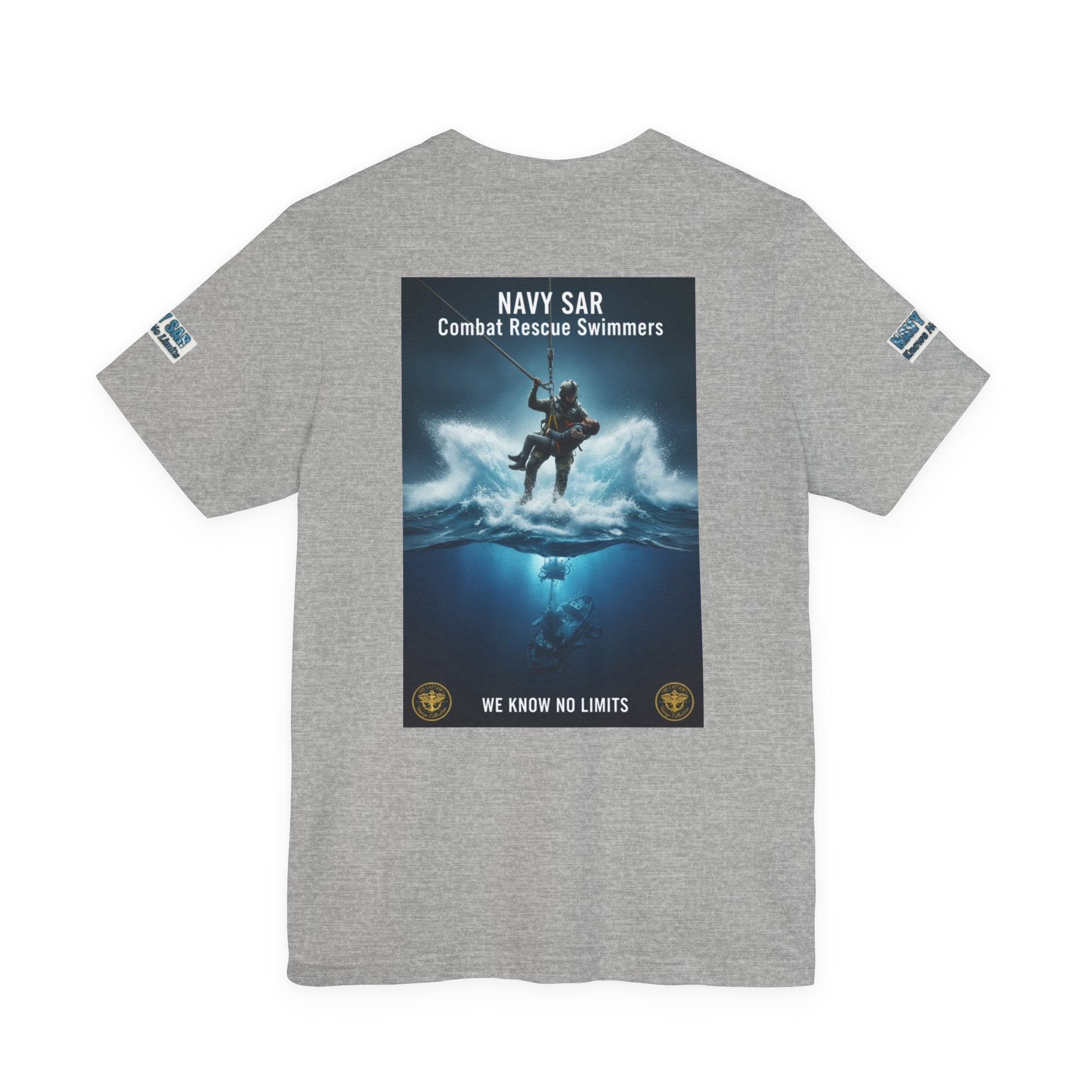 Navy SAR Combat Rescue Swimmers T-Shirt — "We Know No Limits"