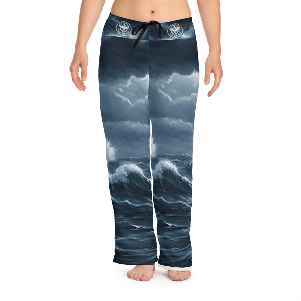 Ocean Storm Women's Pajama Pants — Cozy Nautical Sleep Lounge Pants