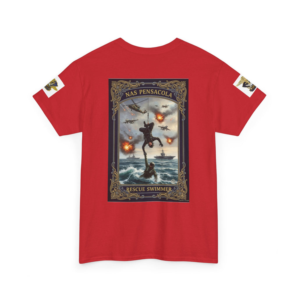 Navy Riders Club Graphic Tee — Vintage Naval Rescue Poster Shirt