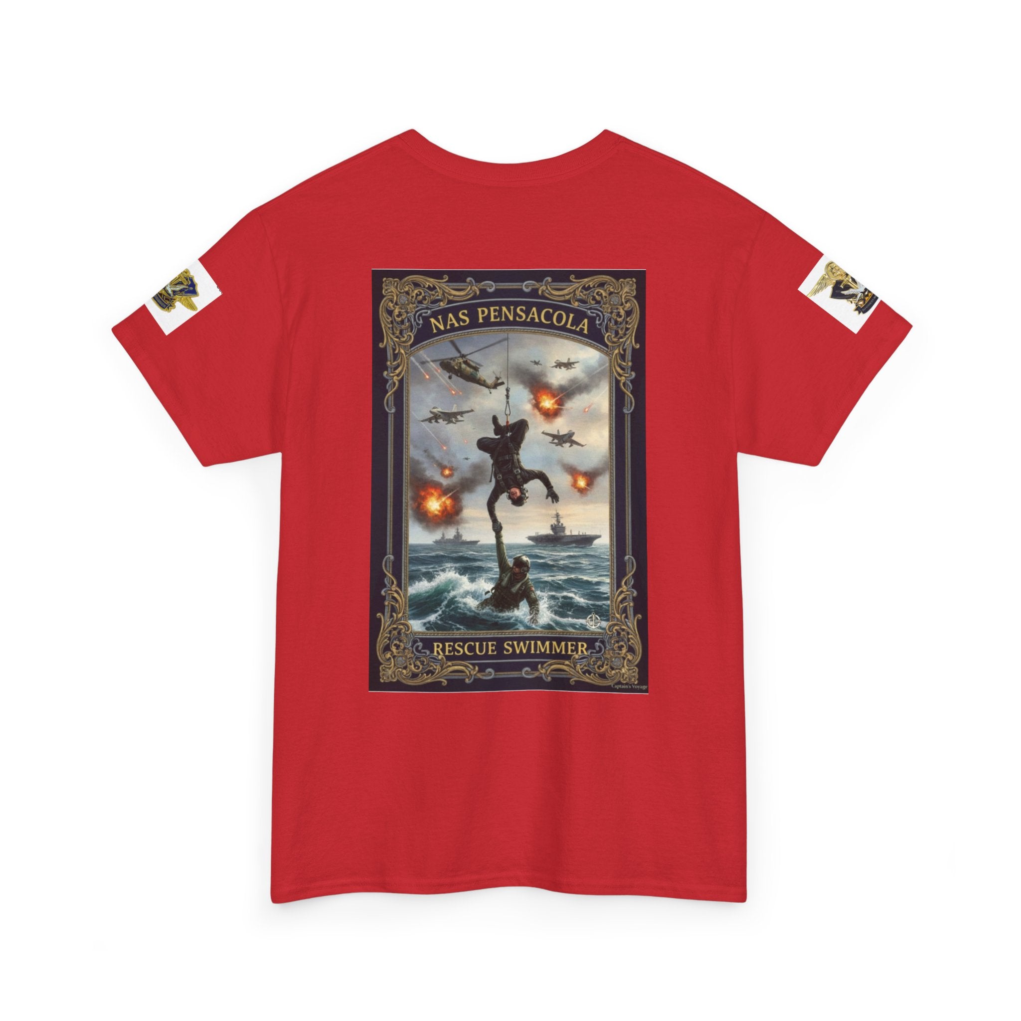 Navy Riders Club Graphic Tee — Vintage Naval Rescue Poster Shirt