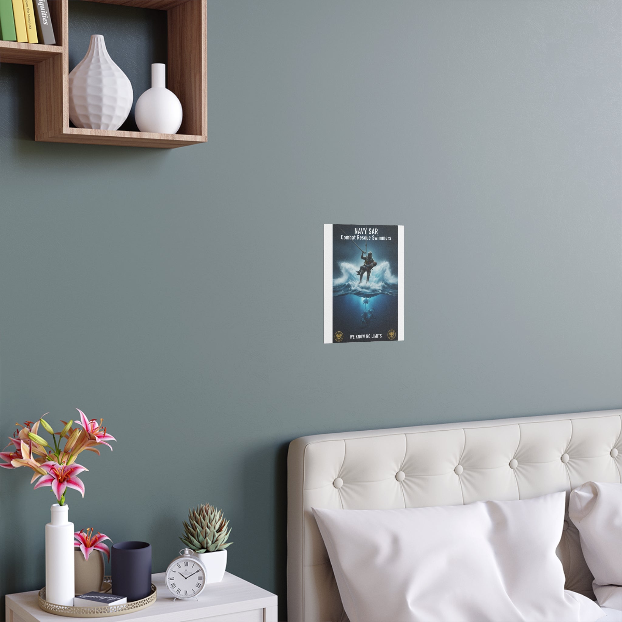 Diver Split-View Silk Poster — Underwater Adventure Wall Art (Indoor/Outdoor)