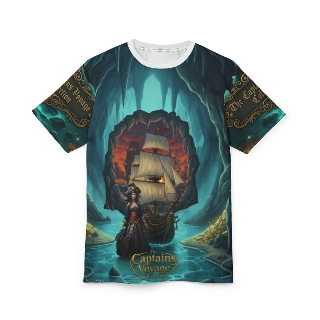 Captain's Voyage Pirate Ship Tee — Nautical Adventure All-Over Print