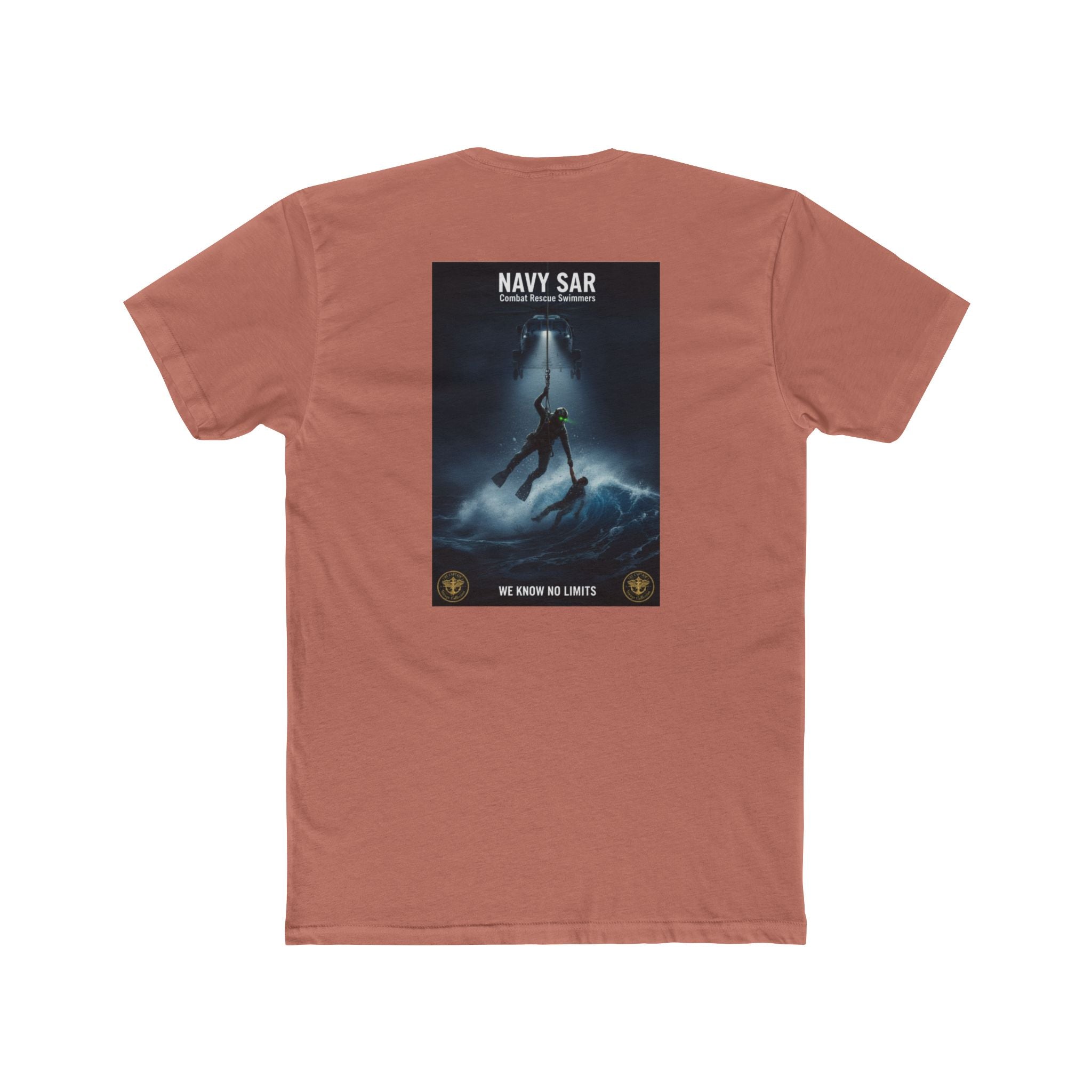 Navy SAR Combat Rescue Swimmers Graphic Tee — "We Know No Limits"