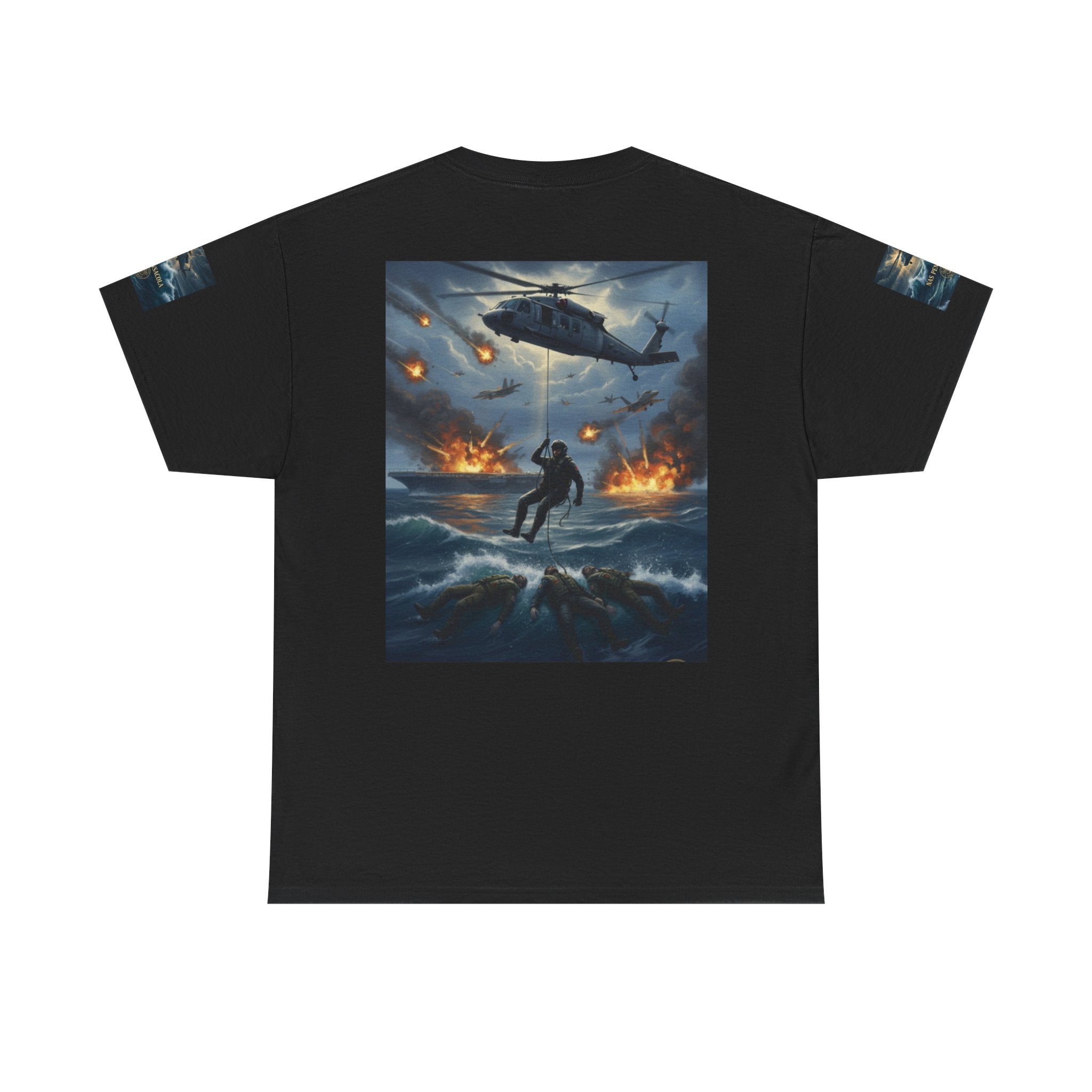 Rescue Mission Tee — Military Helicopter Search & Rescue Graphic T-Shirt