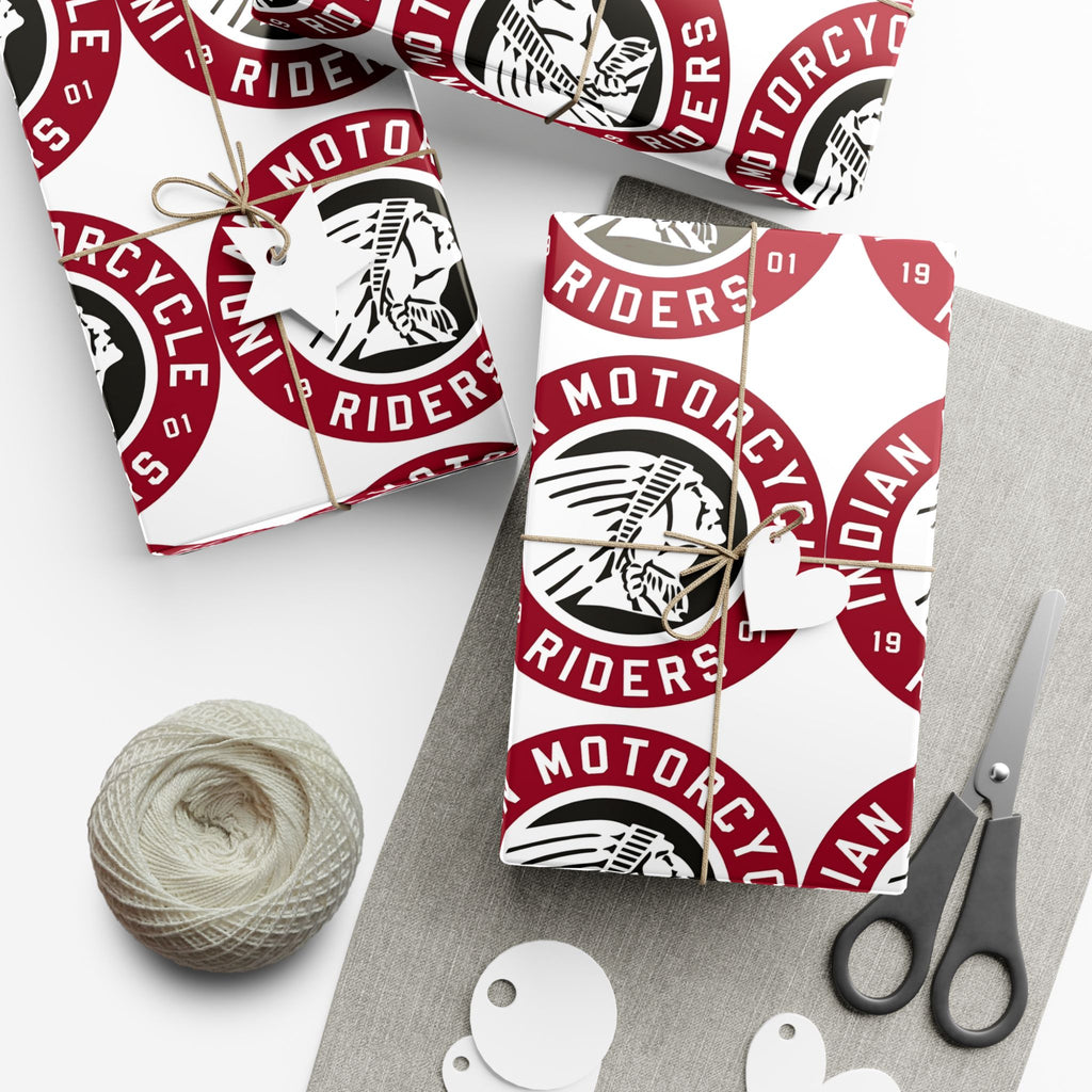 Gift Wrap Paper — Vintage Motorcycle Riders Logo Wrapping Paper