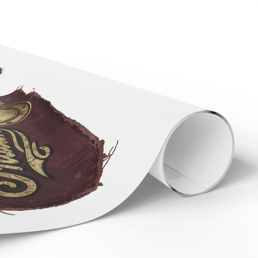Gift Wrap Paper — Vintage Brushstroke 'Thanks' Design (Roll)