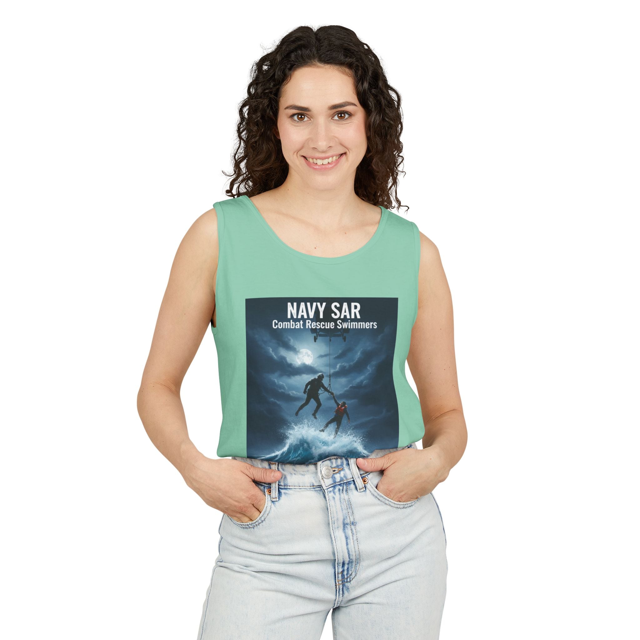 Navy SAR Tank Top — "We Know No Limits" Combat Rescue Swimmers