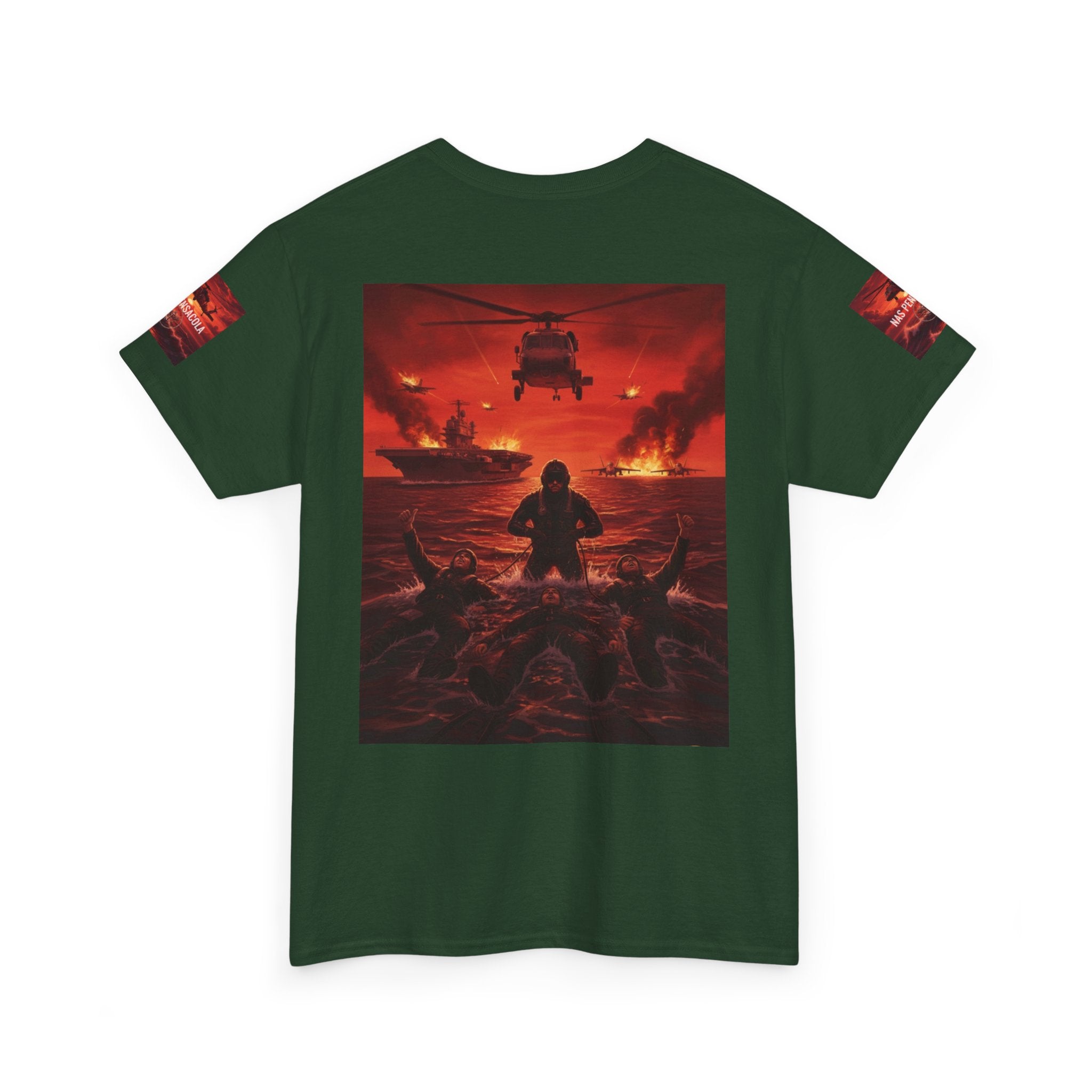 Rescue Swimmer Graphic Tee — NAS Pensacola Military Helicopter Design
