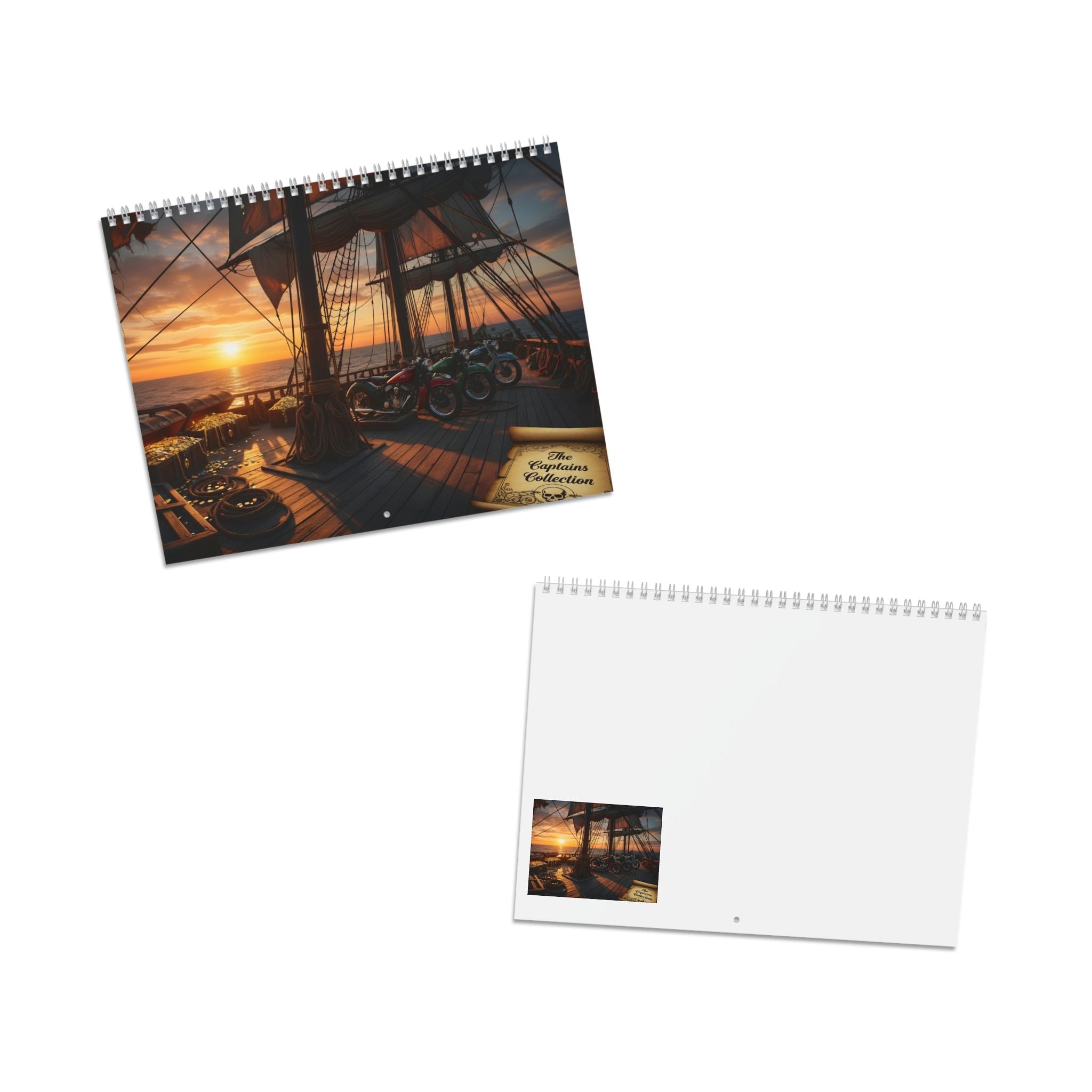 2026 Pirate & Nautical Wall Calendar – Fantasy Ship Artwork Monthly Planner