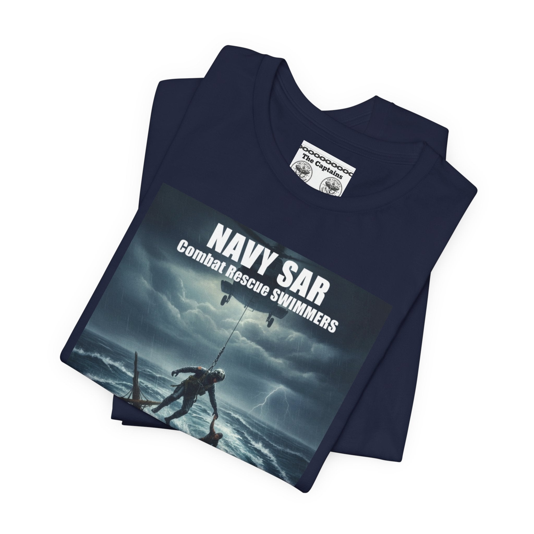 Navy SAR Combat Rescue Swimmers T-Shirt — "We Know No Limits"