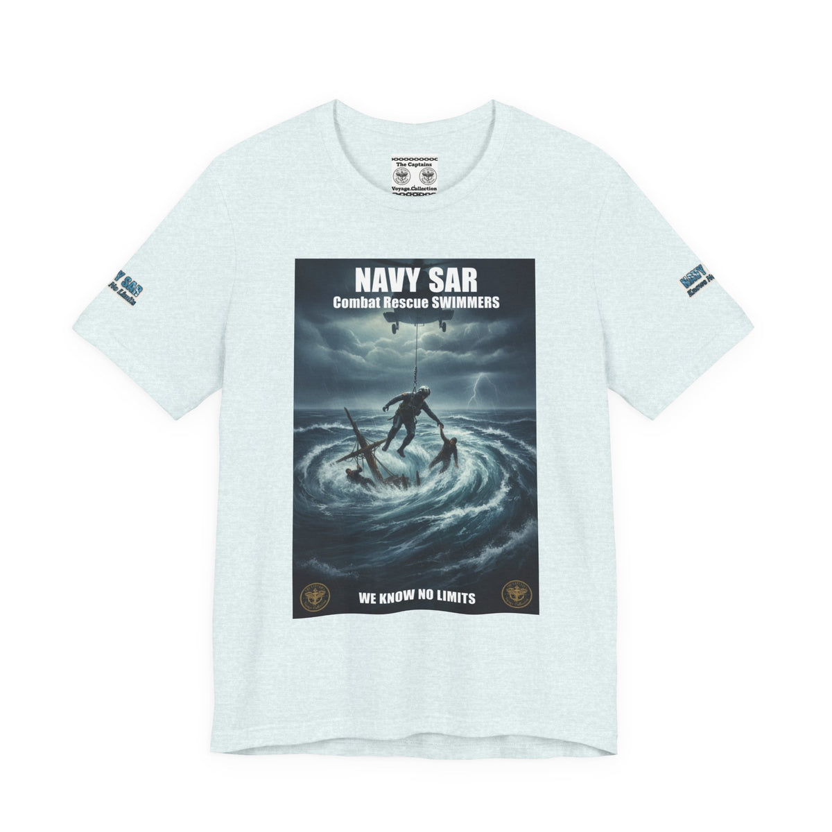 Navy SAR Combat Rescue Swimmers T-Shirt — "We Know No Limits"