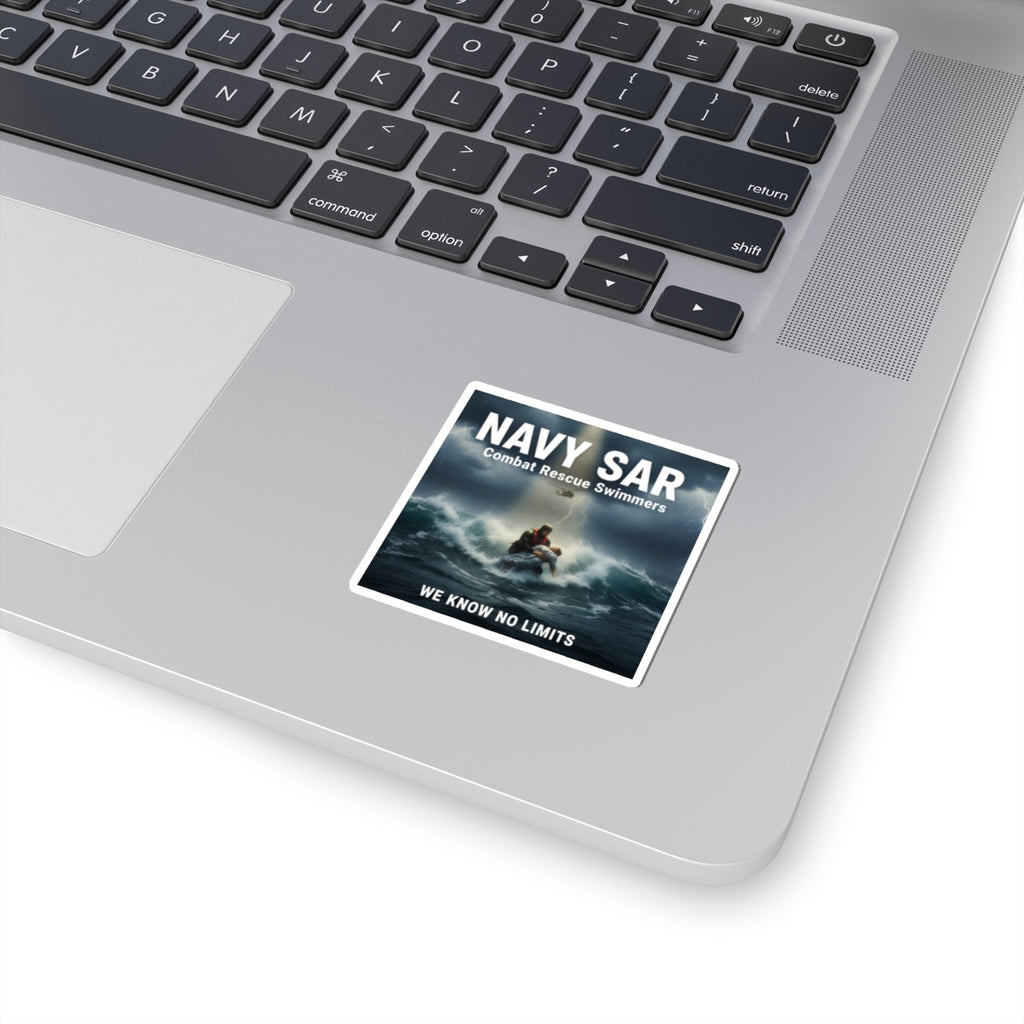 Navy SAR Kiss-Cut Sticker — "We Know No Limits" Combat Rescue Swimmers Decal