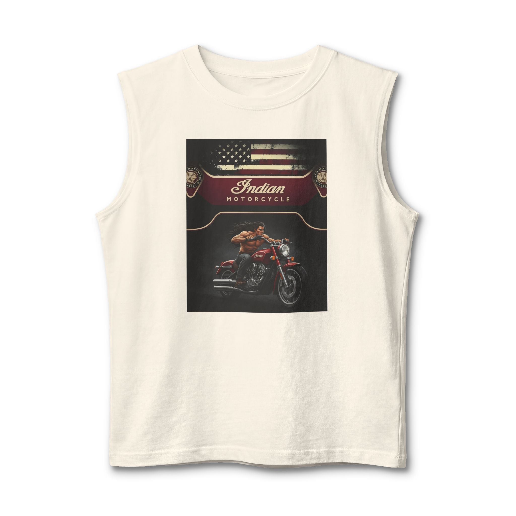 Indian Motorcycle Graphic Muscle Tank — Vintage Rider Tee