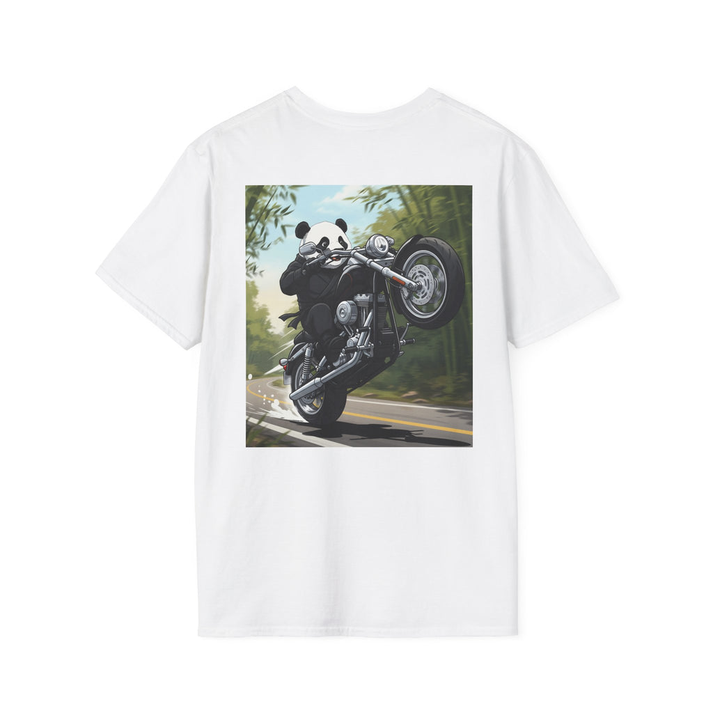 Captain’s Voyage Collection T‑Shirt — Panda Riding Motorcycle Graphic Tee