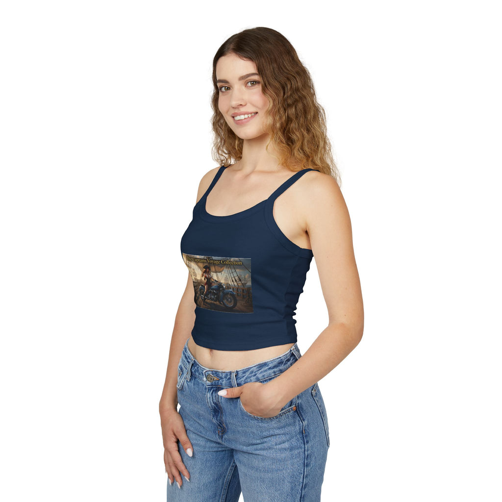 Captain’s Voyage Crop Tank Top — The Captain’s Voyage Collection Motorcycle & Nautical Sunset Design