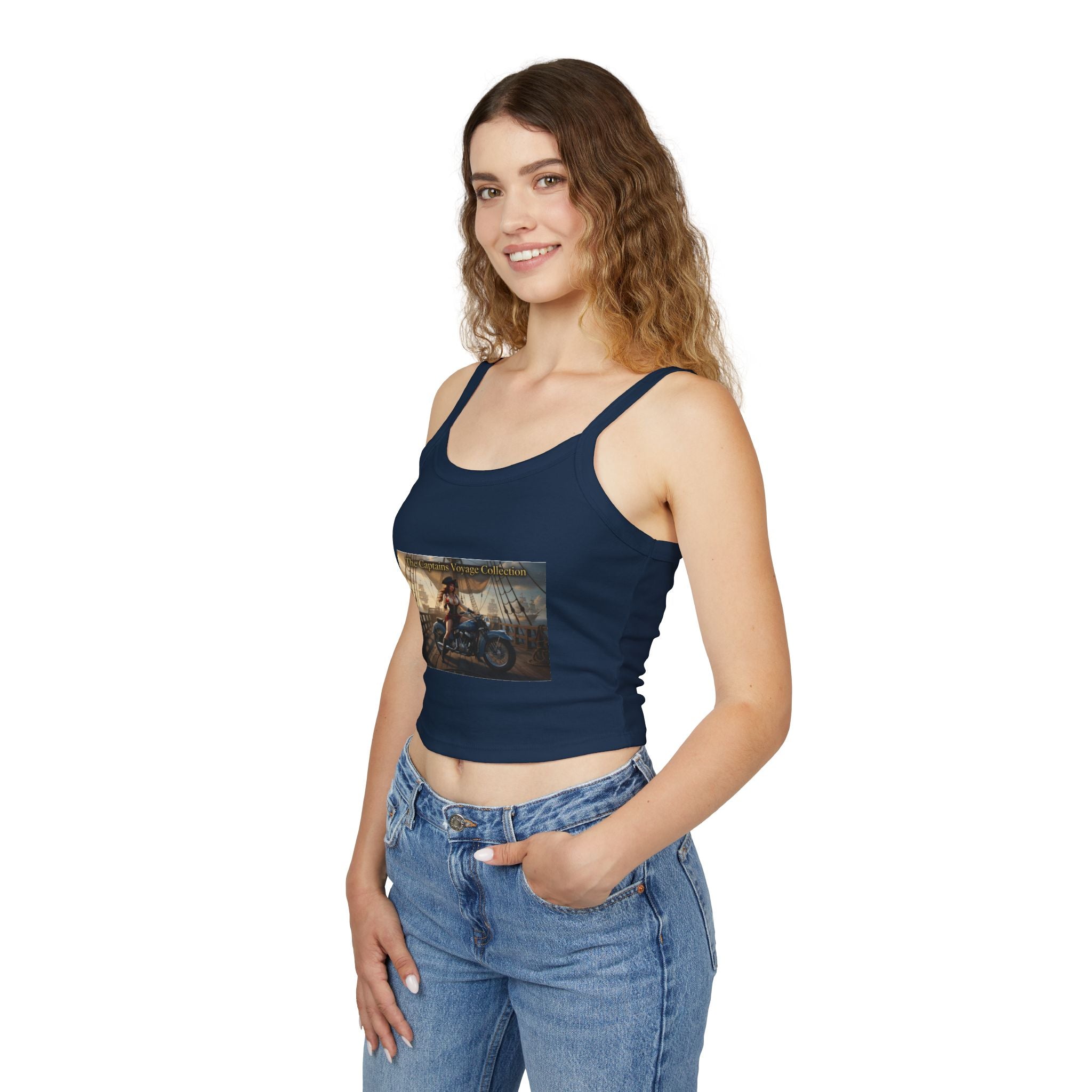 Captain’s Voyage Crop Tank Top — The Captain’s Voyage Collection Motorcycle & Nautical Sunset Design