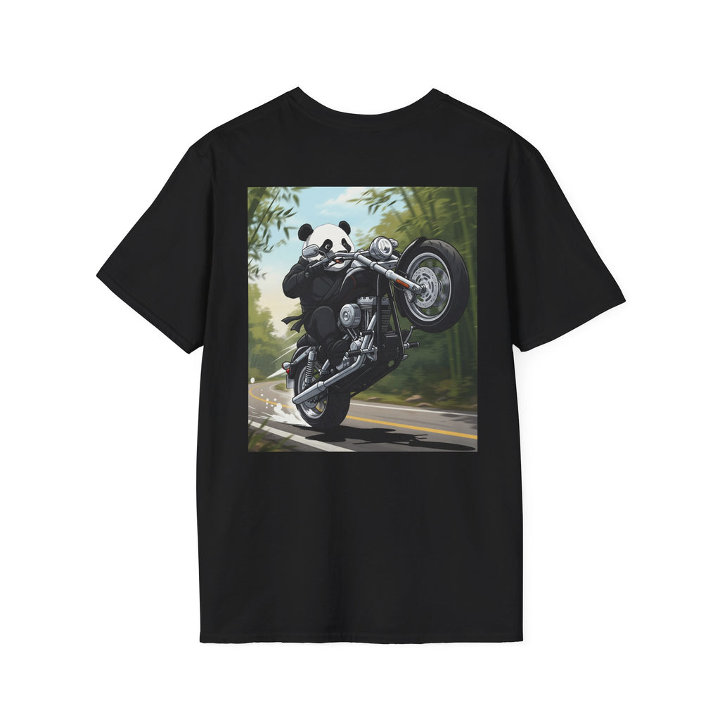 Captain’s Voyage Collection T‑Shirt — Panda Riding Motorcycle Graphic Tee