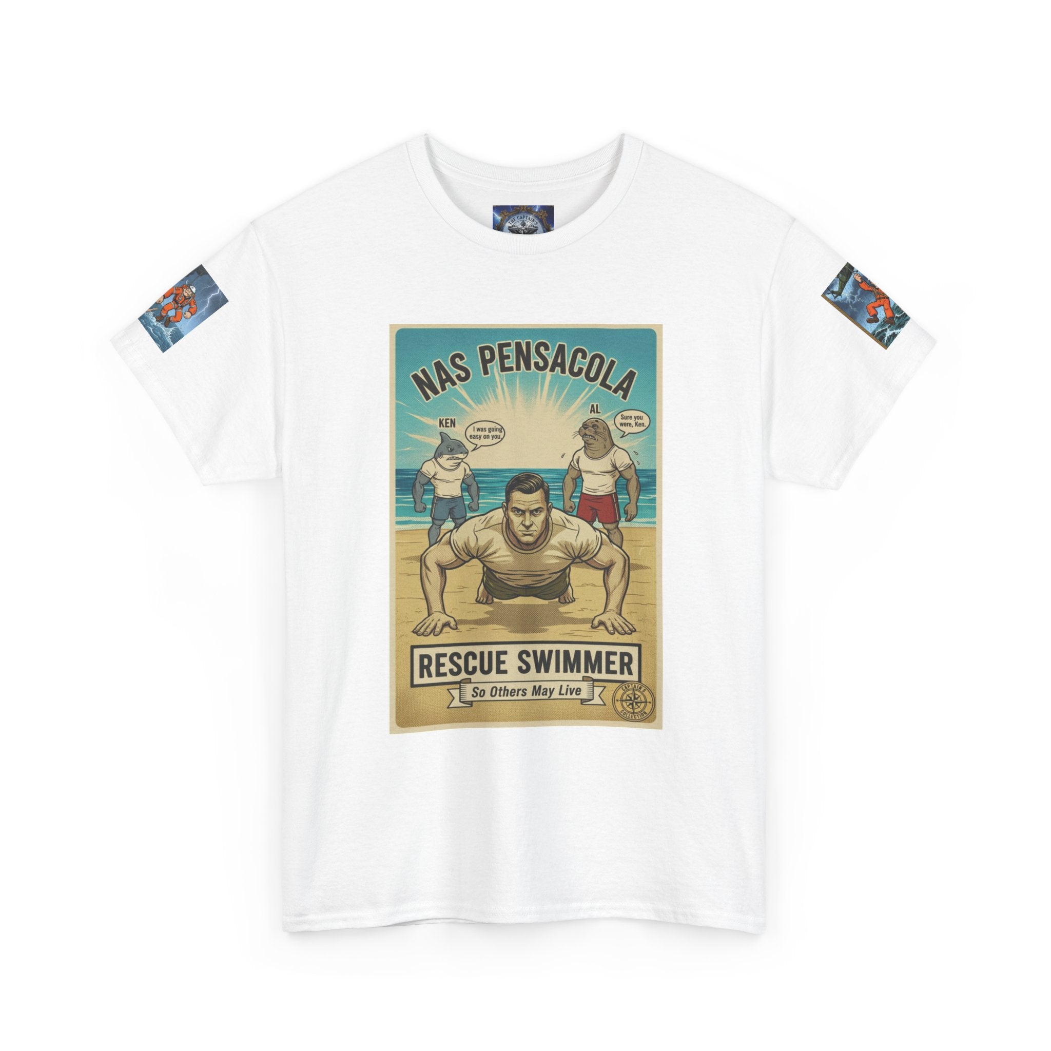 Rescue Swimmer Tee — NAS Pensacola Search & Rescue Helmet Tag T-Shirt