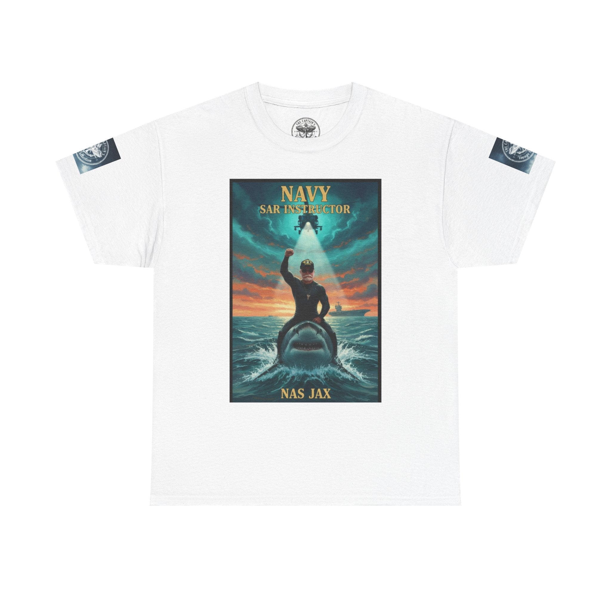 Navy Search & Rescue Graphic Tee — SAR Helicopter Rescue Scene