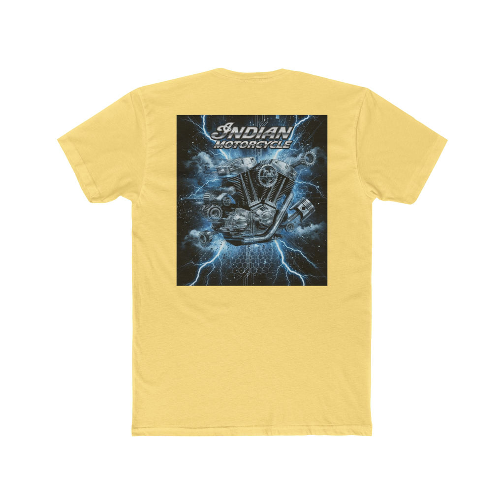 Indian Motorcycle Lightning Engine Tee — Vintage Biker Graphic T-Shirt