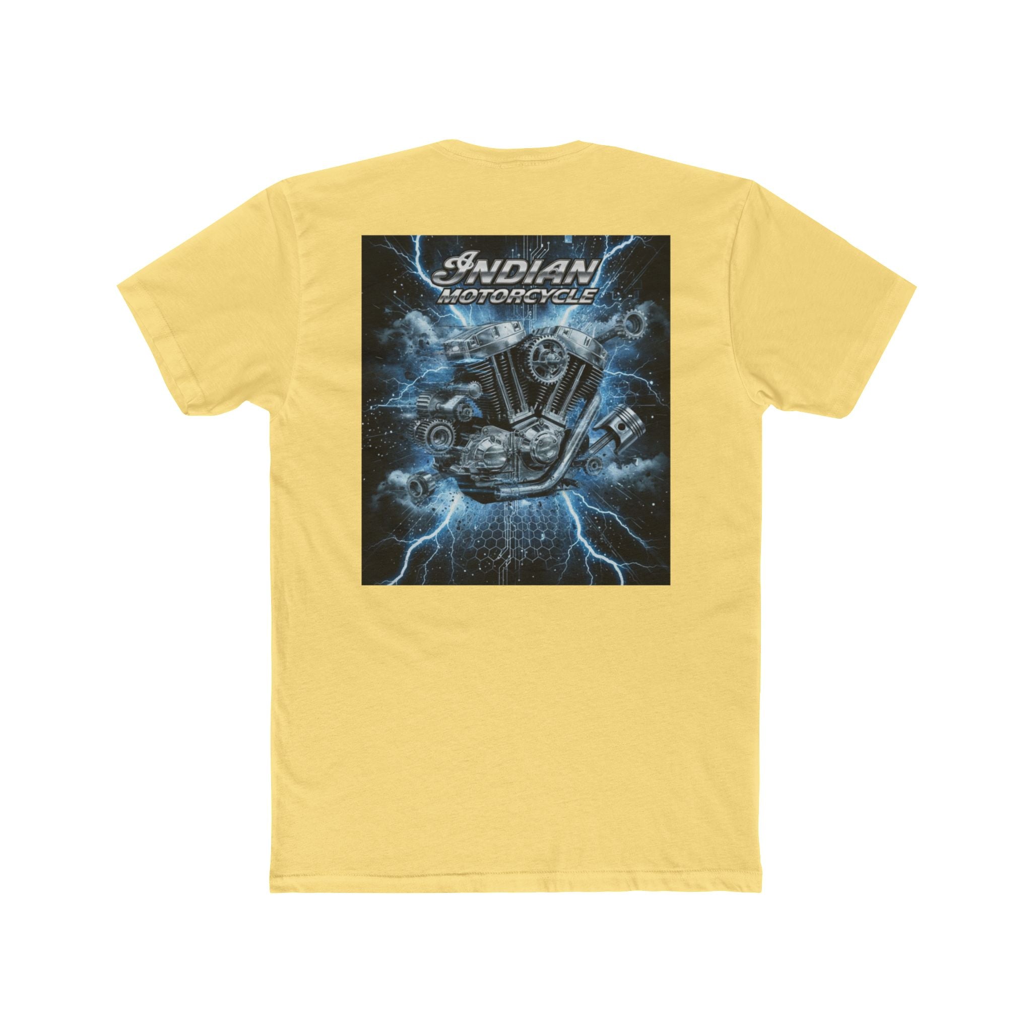 Indian Motorcycle Lightning Engine Tee — Vintage Biker Graphic T-Shirt