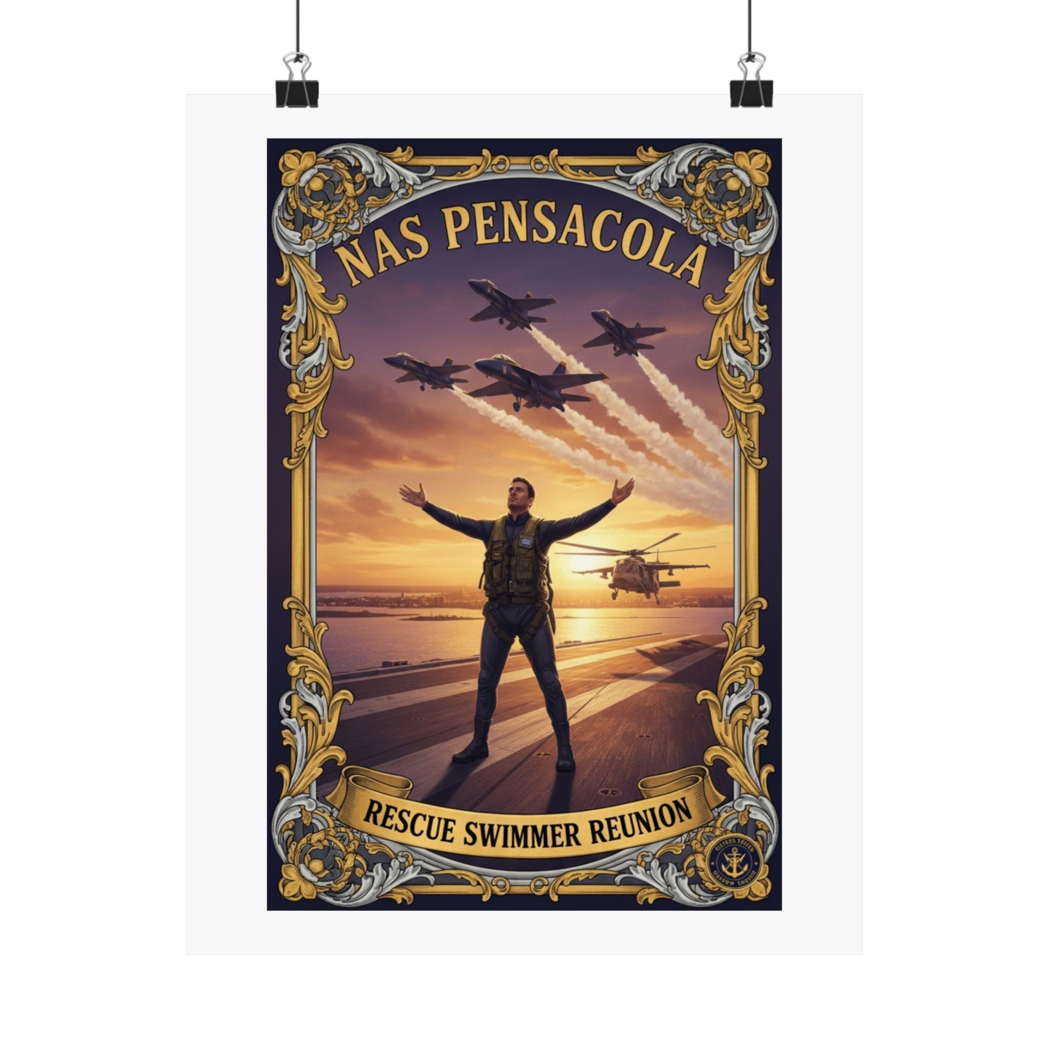 NAS Pensacola Rescue Swimmer Reunion Matte Poster