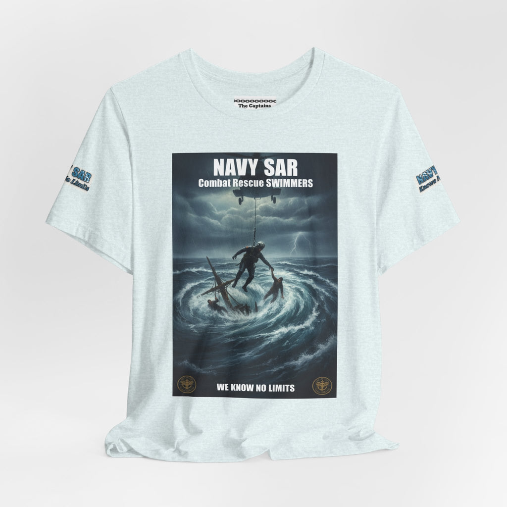 Navy SAR Combat Rescue Swimmers T-Shirt — "We Know No Limits"