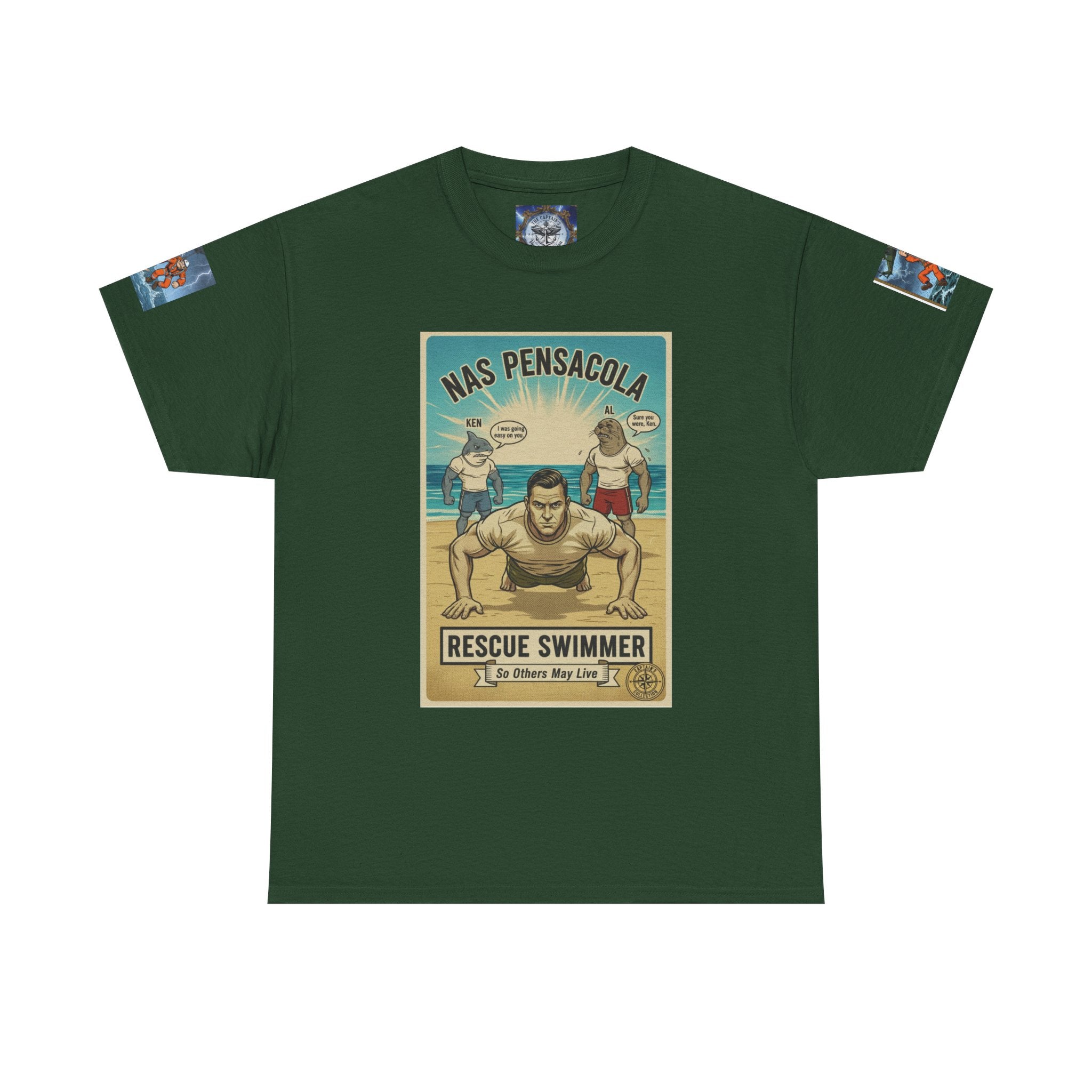 Rescue Swimmer Tee — NAS Pensacola Search & Rescue Helmet Tag T-Shirt