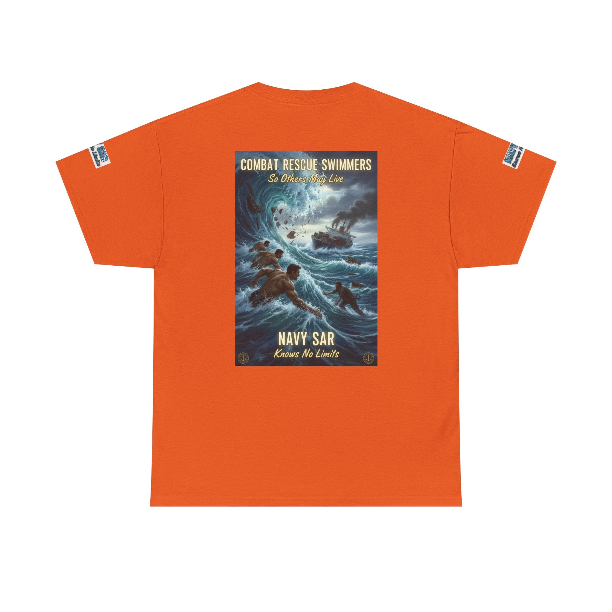 Navy SAR Combat Rescue Swimmers T‑Shirt — "We Know No Limits"