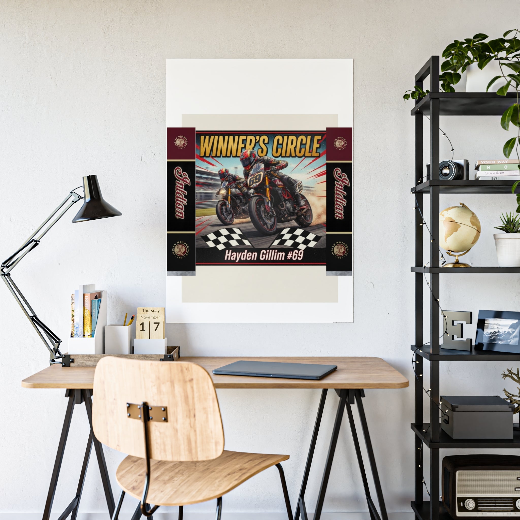 Winner’s Circle Motorcycle Poster — Hayden Gillim #69 Gloss Print