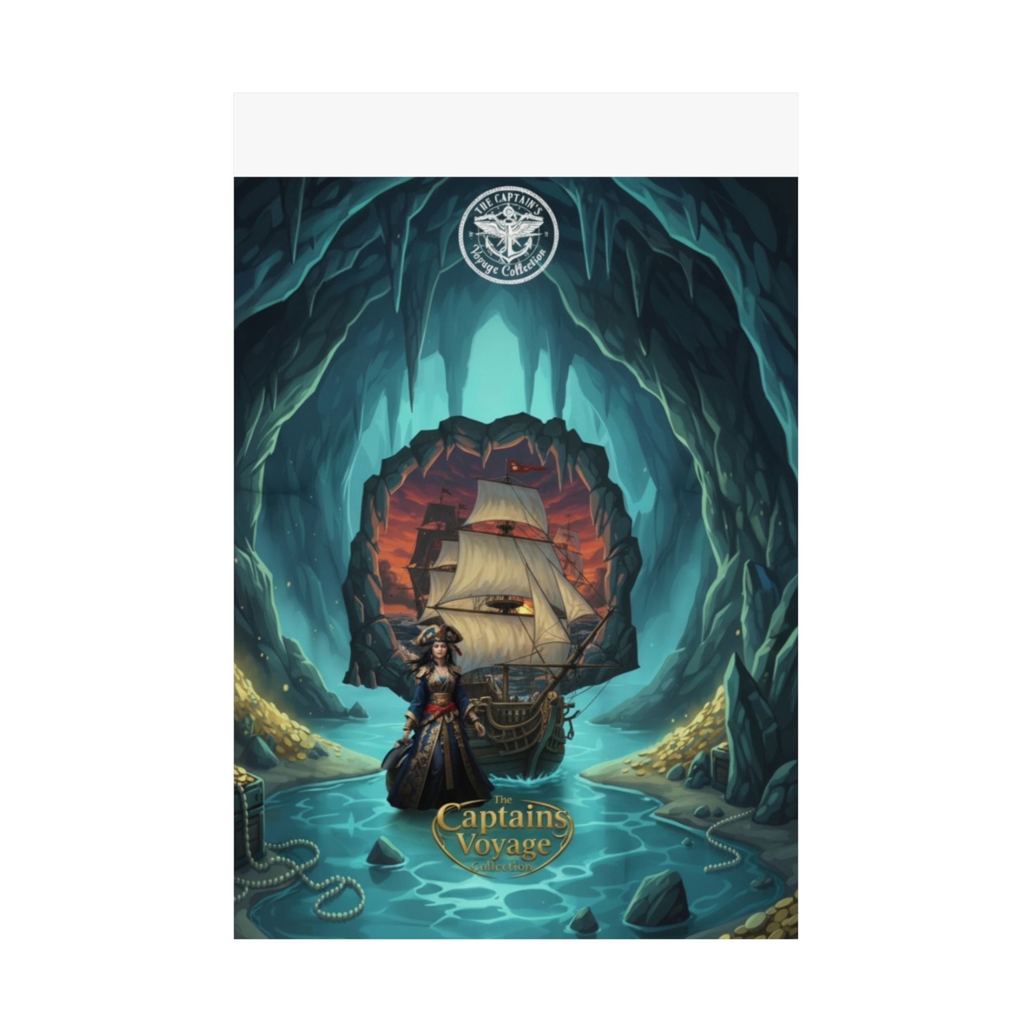 Pirate Voyage Matte Poster — "Captain's Voyage" Vertical Art Print