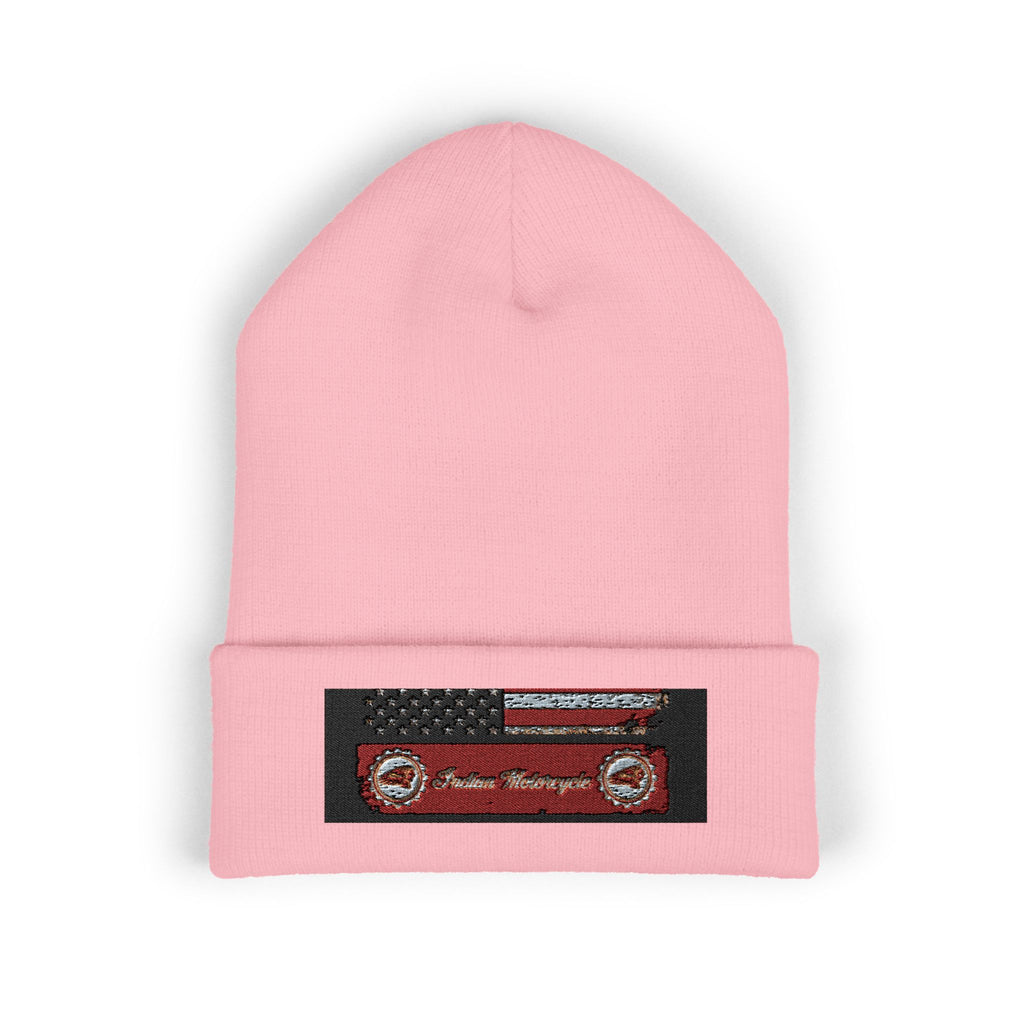 Retro Cassette Embroidered Beanie — Vintage Music Knit Hat